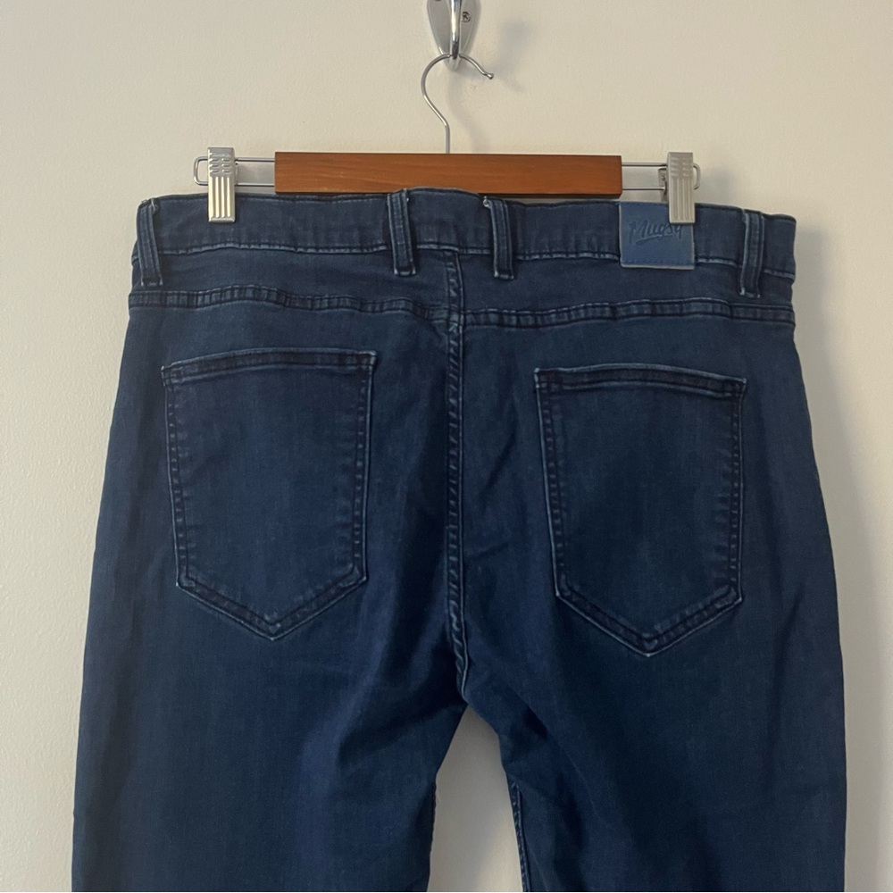 Mugsy Studio Blue Dark Wash Blue Stretch Jeans 38 X 30 - Picture 6 of 11